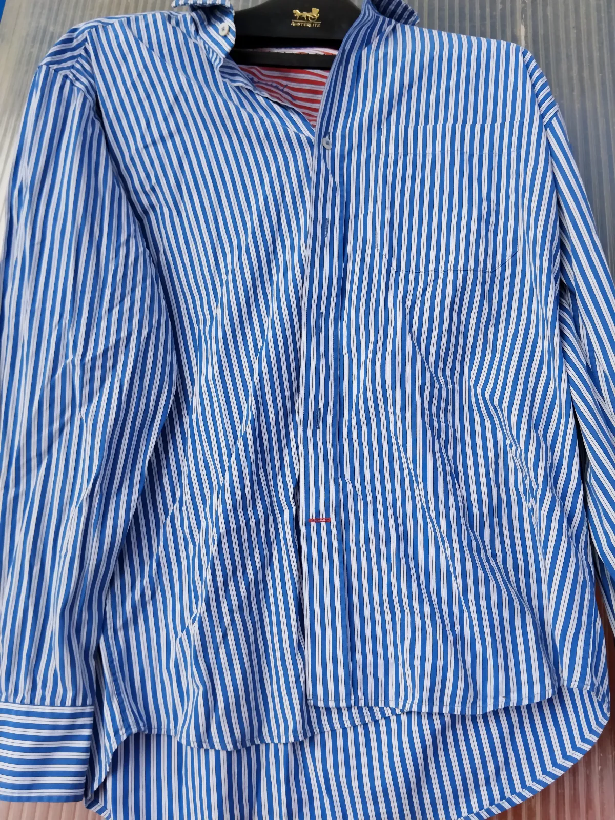 Camisa a rayas azules y blancas de manga larga – Essencial – taille M 3