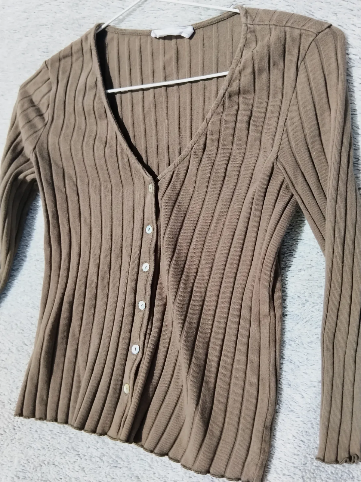 Chaqueta de punto acanalado con botones – Mng – taille S 2