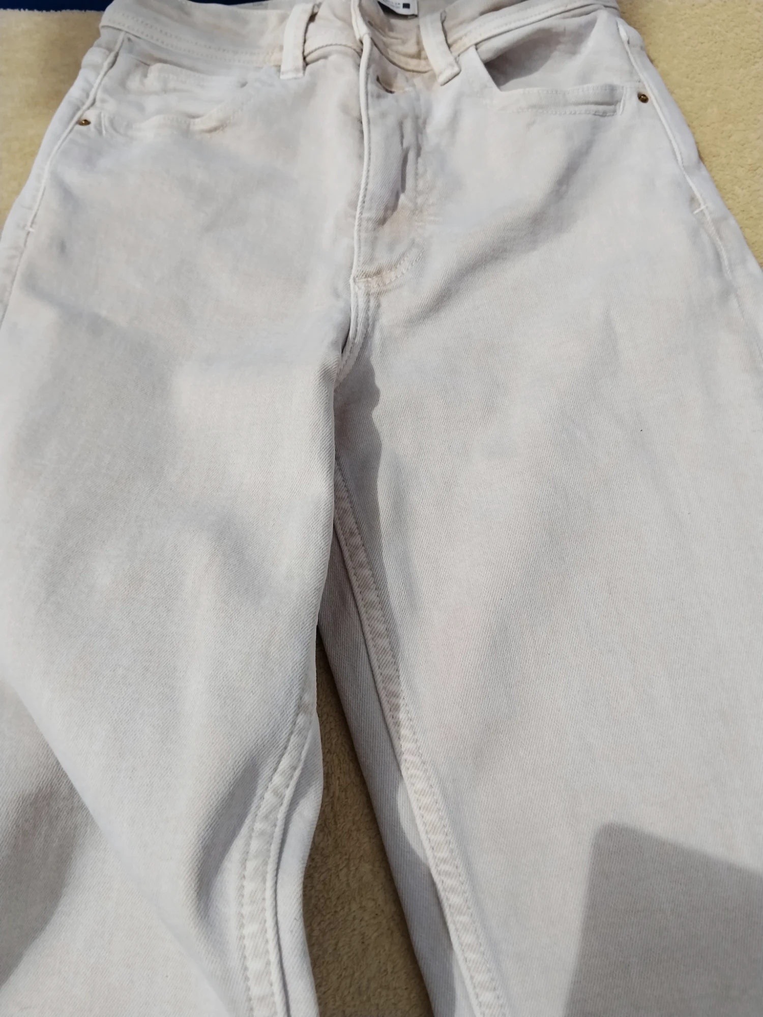 Pantalón vaquero beige Zara – Zara – taille XS