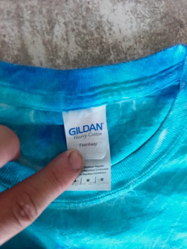 T-shirt tie and dye bleu Gildan taille M – Gildan – taille M 2