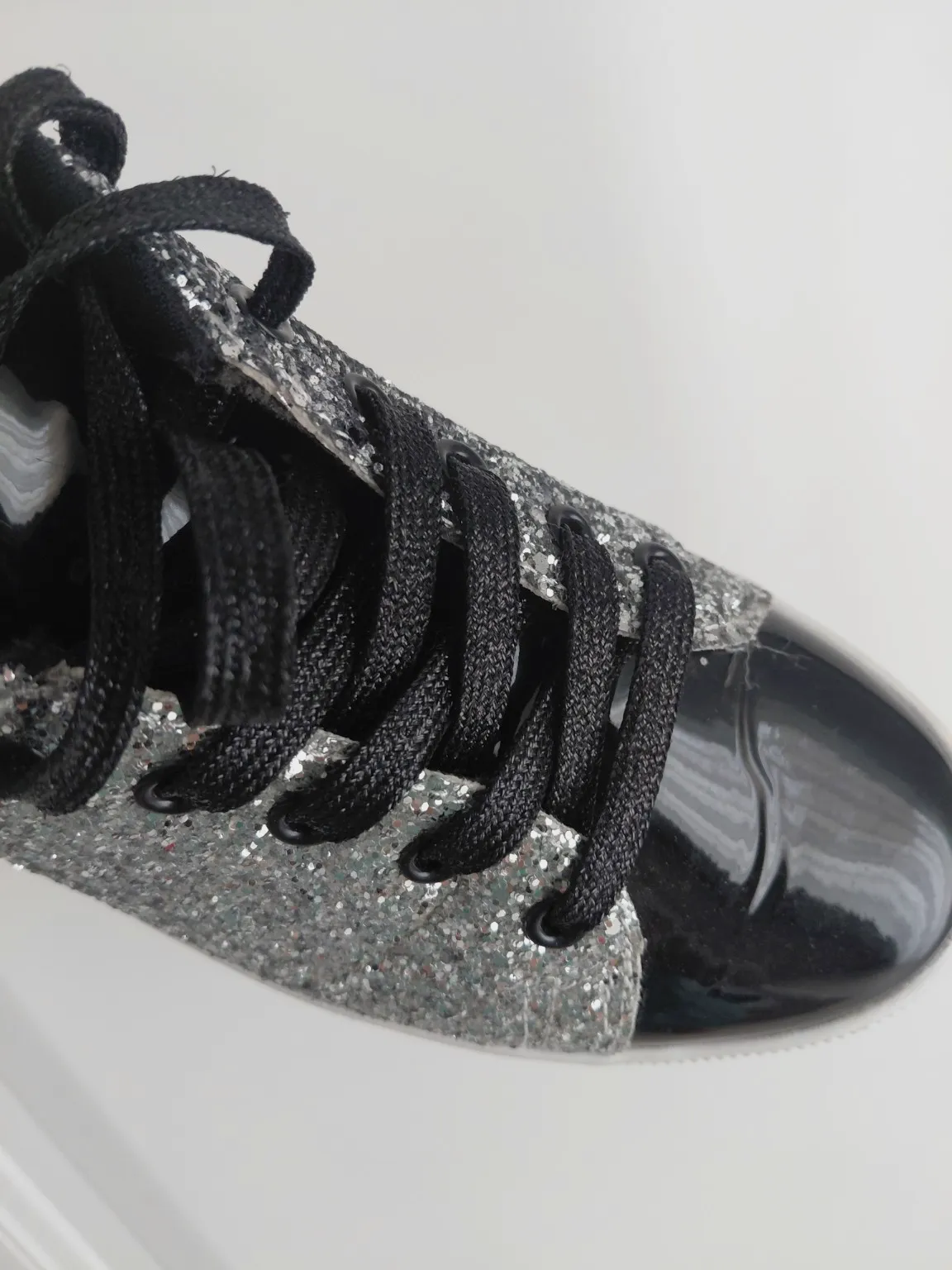 Baskets à paillettes argentées taille 38 – Aucune – taille EU 38 2