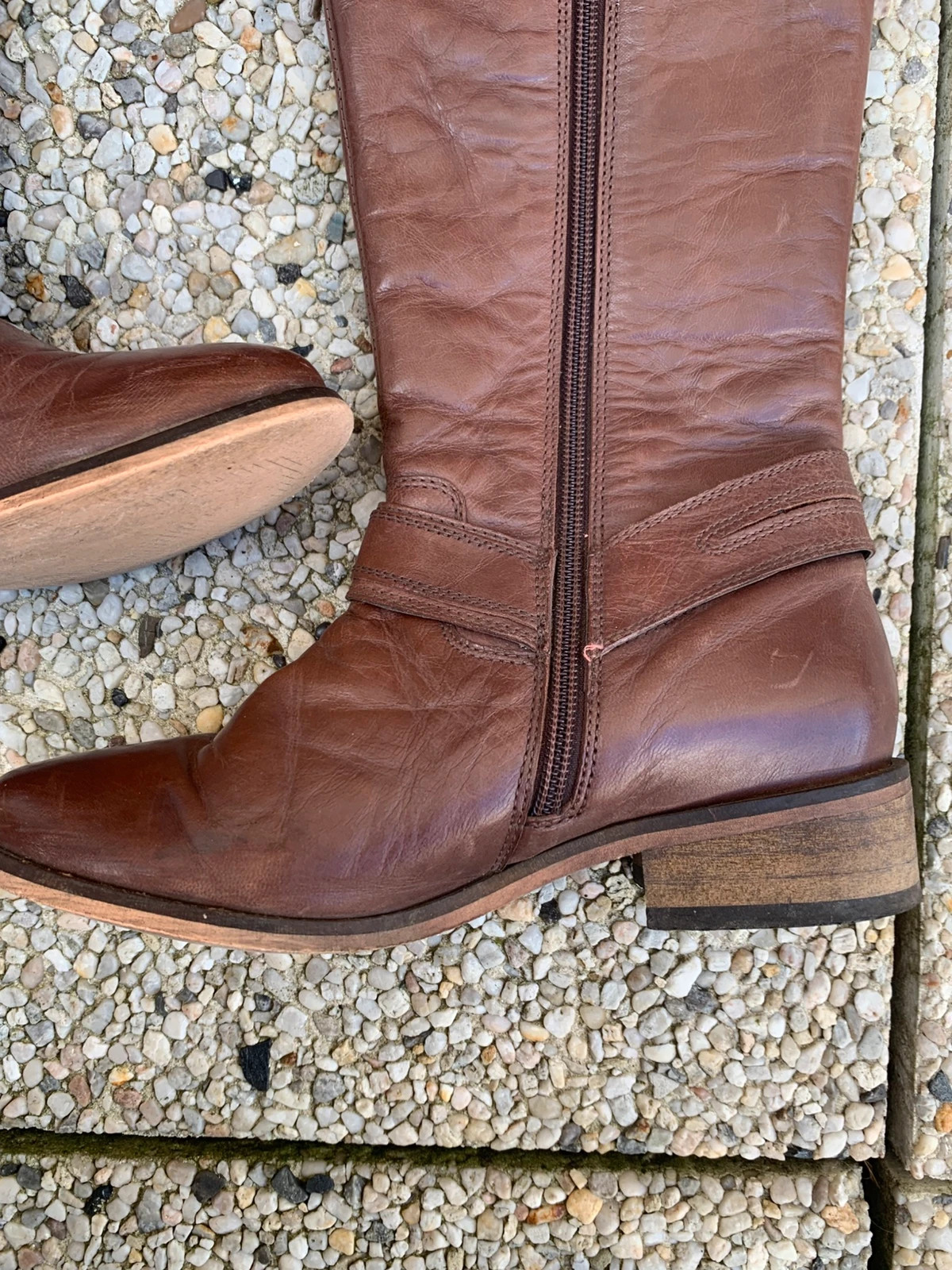 🤎 IXOO – Bottes hautes marron en cuir – T. 36 – IXOO – taille 36 3