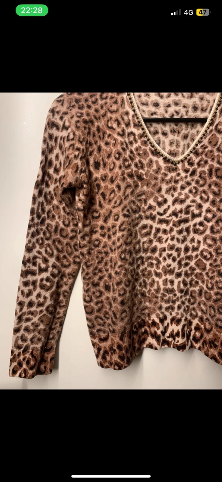 🐆 Pull Gérard Darel léopard 100 % laine mérinos taille 34 – Gerard Darel – taille XS / 34 / 6 4