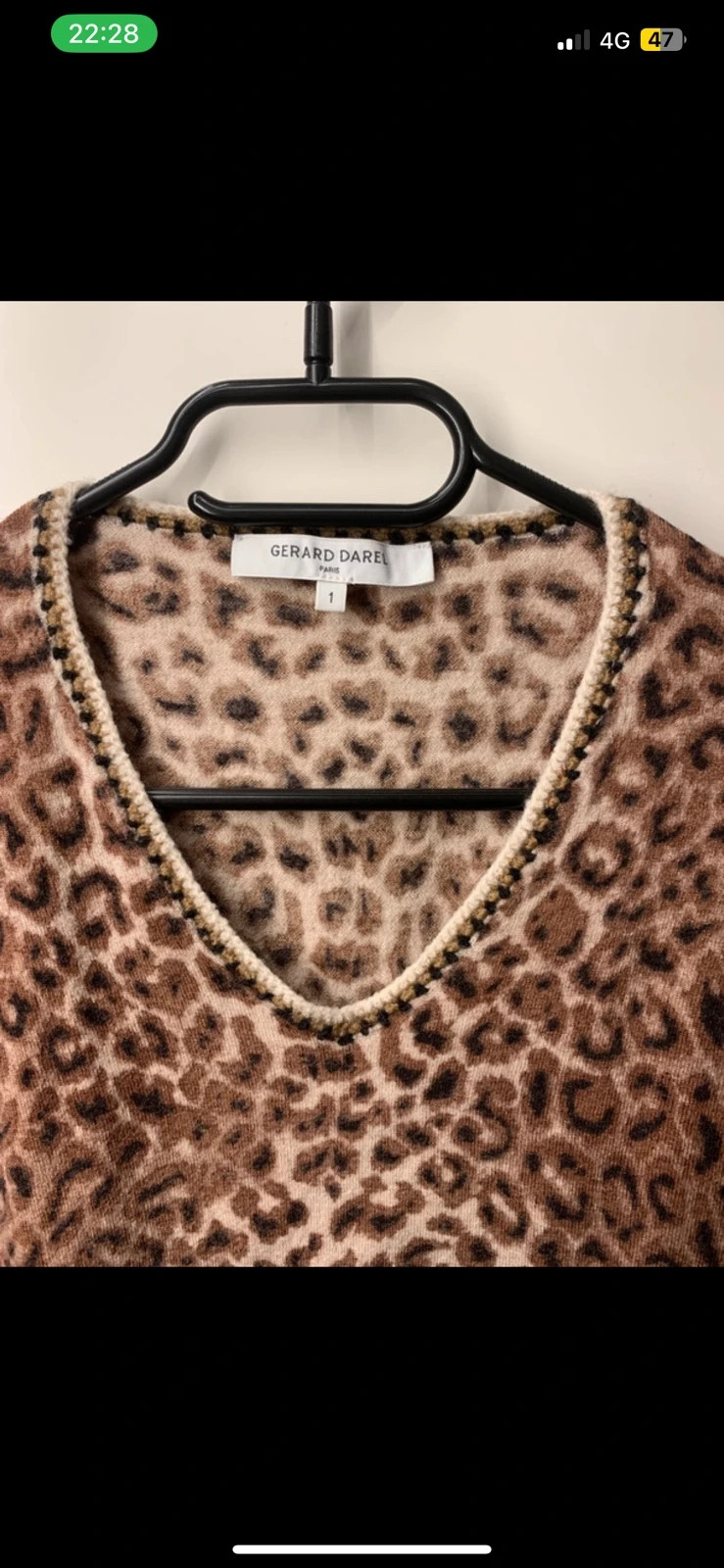 🐆 Pull Gérard Darel léopard 100 % laine mérinos taille 34 – Gerard Darel – taille XS / 34 / 6 3