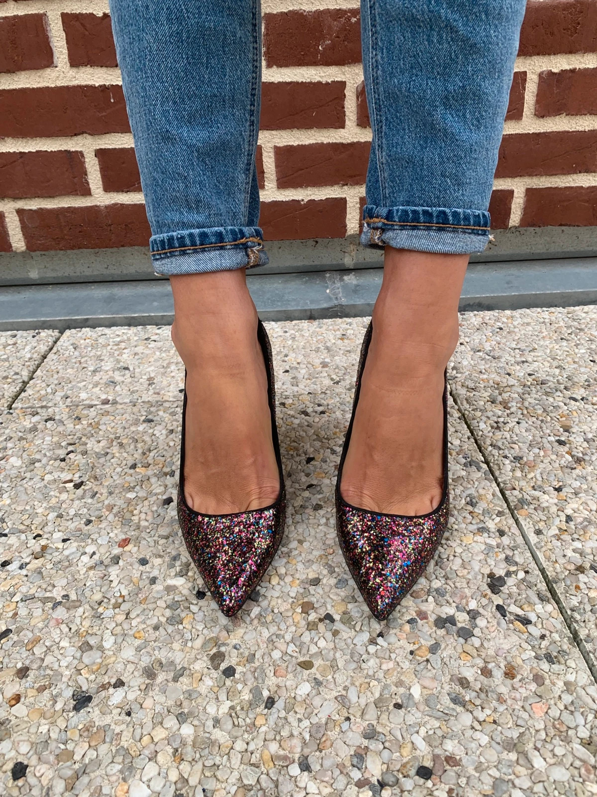 Escarpins ERAM pailletés multicolores – T.41 – talons hauts – éram – taille 41 2
