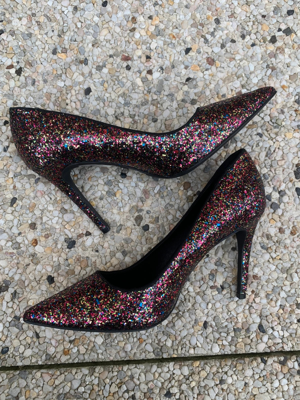 Escarpins ERAM pailletés multicolores – T.41 – talons hauts – éram – taille 41 5