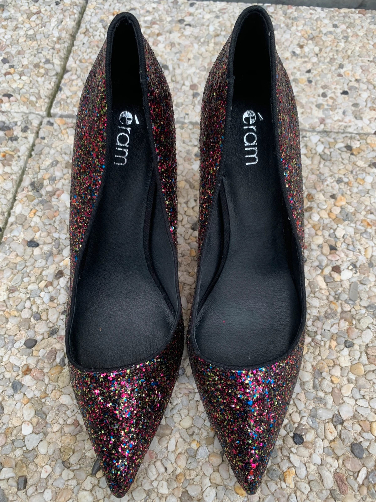 Escarpins ERAM pailletés multicolores – T.41 – talons hauts – éram – taille 41 4