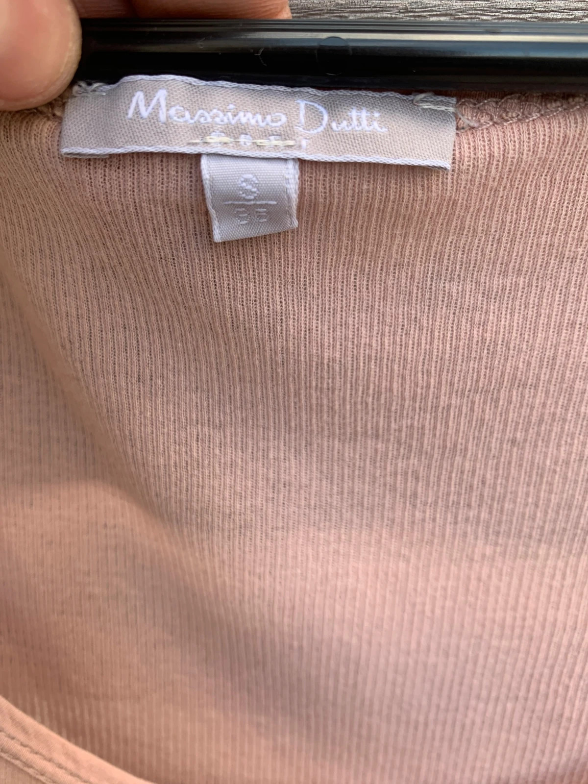 💗 Massimo Dutti – Débardeur rose poudré côtelé – S – Massimo Dutti – taille S / 36 / 8 2