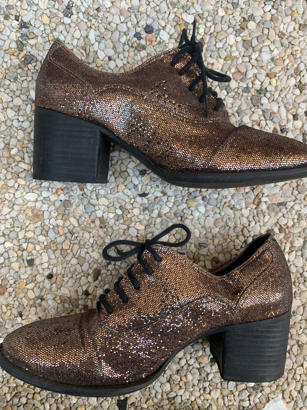 🤎 San marina– Chaussures à talons derbies marron cuivré – T. 39 – San Marina – taille 39 4
