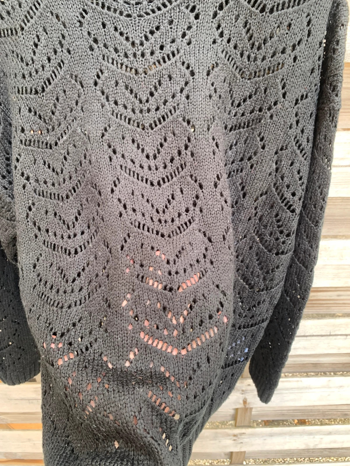 Pull noir ajouré à motifs – La City – T. S – La City – taille S / 36 / 8 3