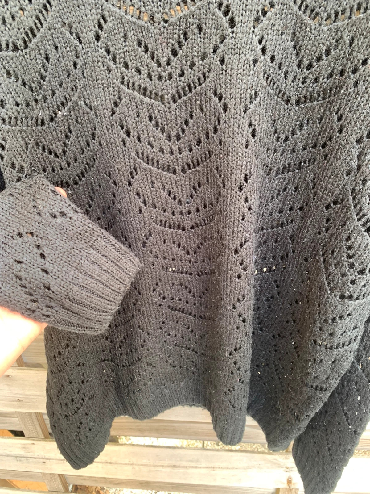 Pull noir ajouré à motifs – La City – T. S – La City – taille S / 36 / 8 4