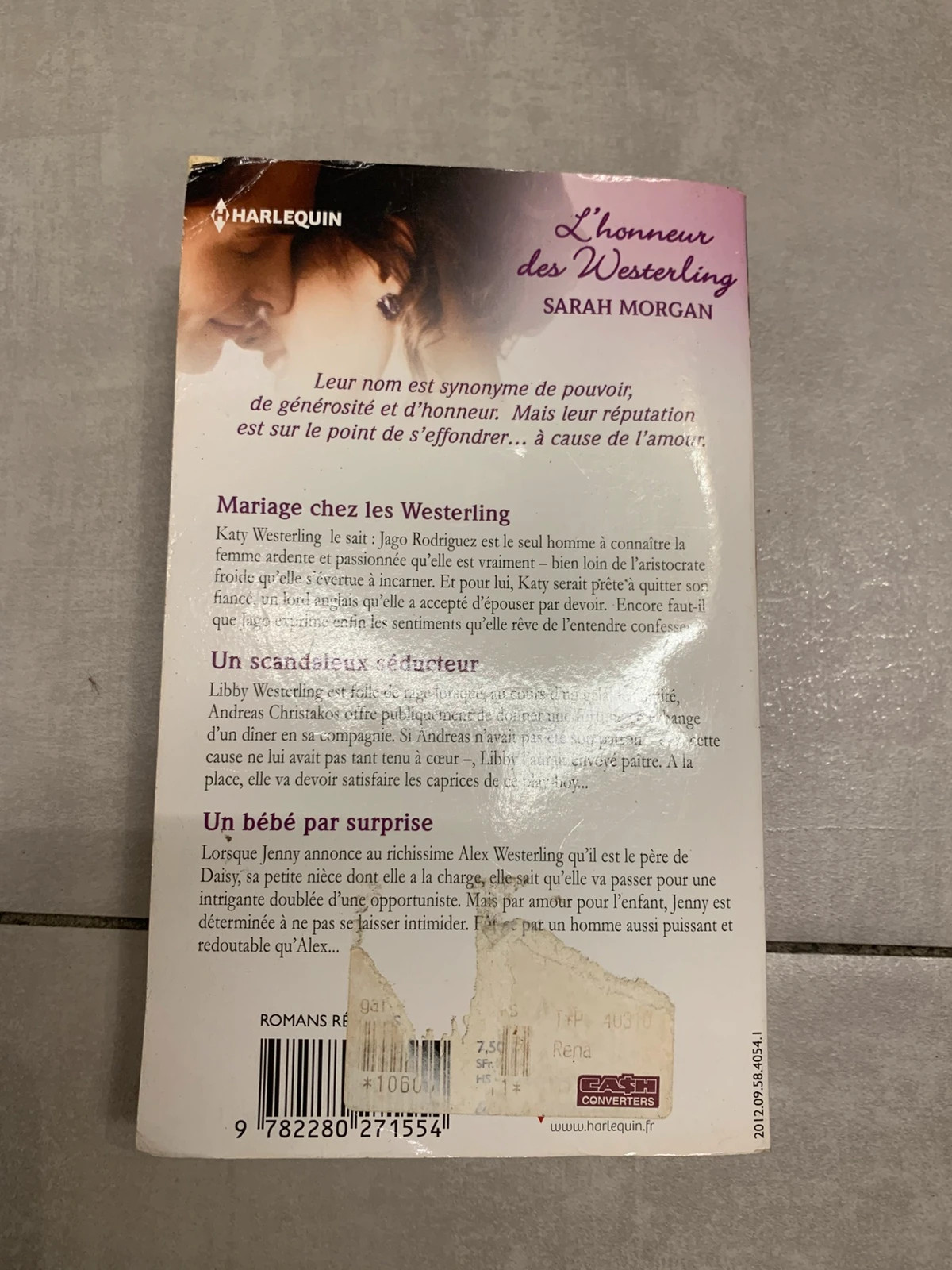 Livre L’Honneur des Westerling – Sarah Morgan – Harlequin 2