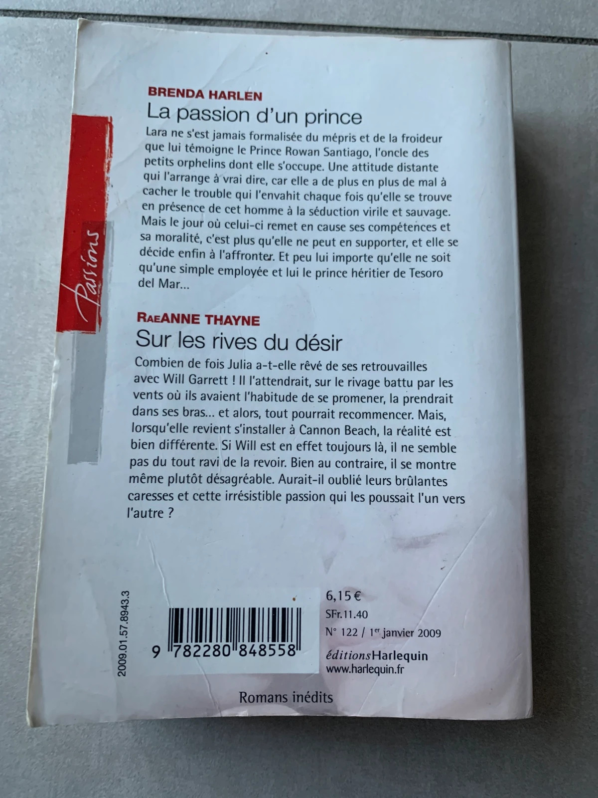 Livre La passion d’un prince / Sur les rives du désir – Harlequin Passions 2