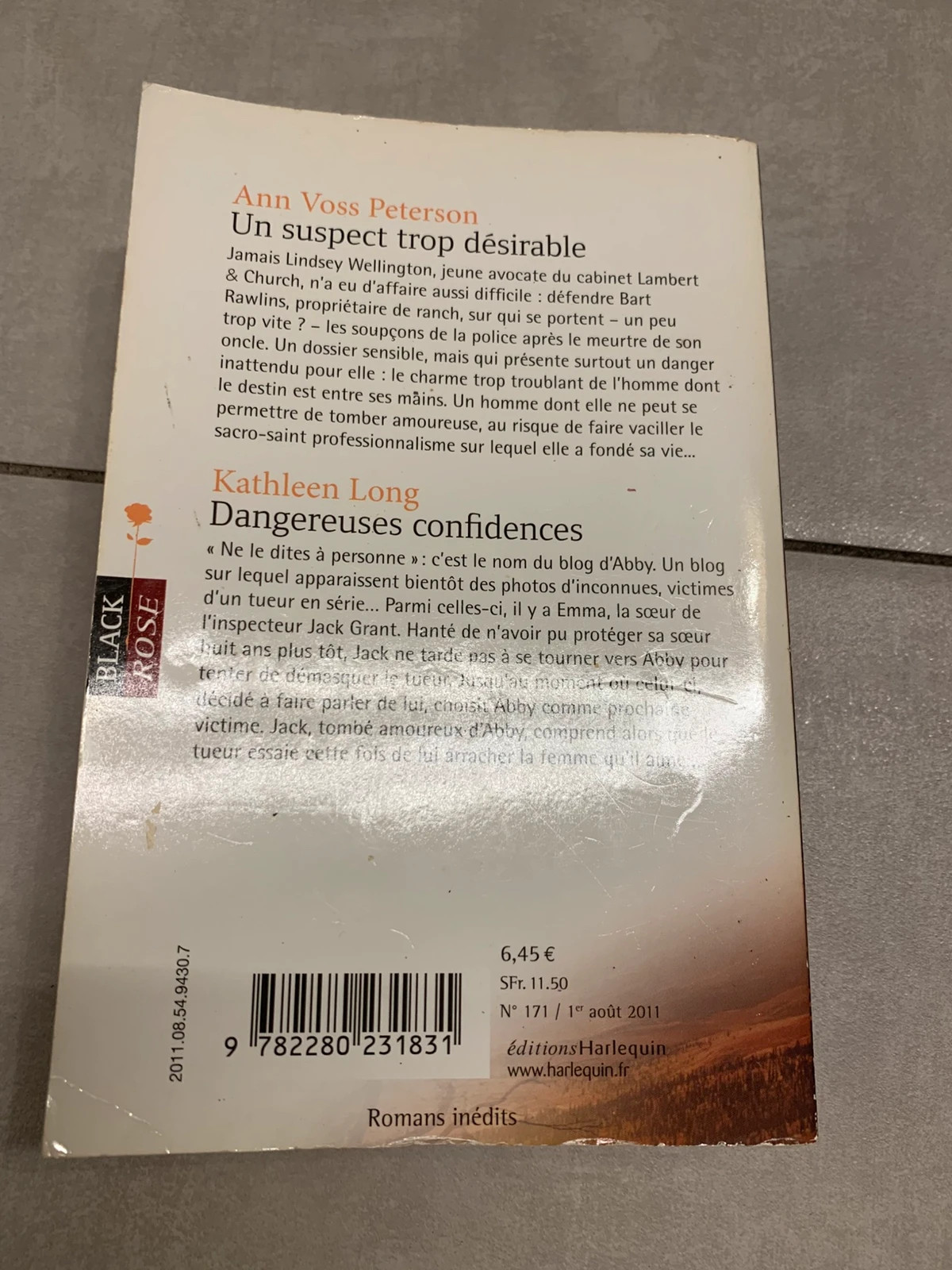 Livre Un suspect trop désirable / Dangereuses confidences – Harlequin 2
