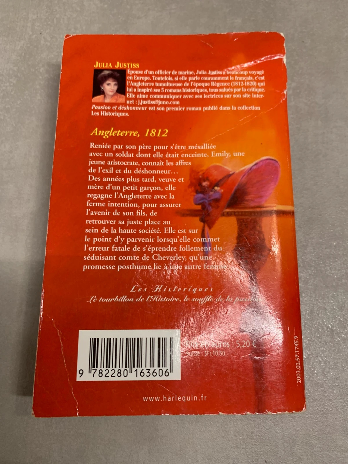 Livre Passion et déshonneur – Julia Justiss – Harlequin Les Historiques 2