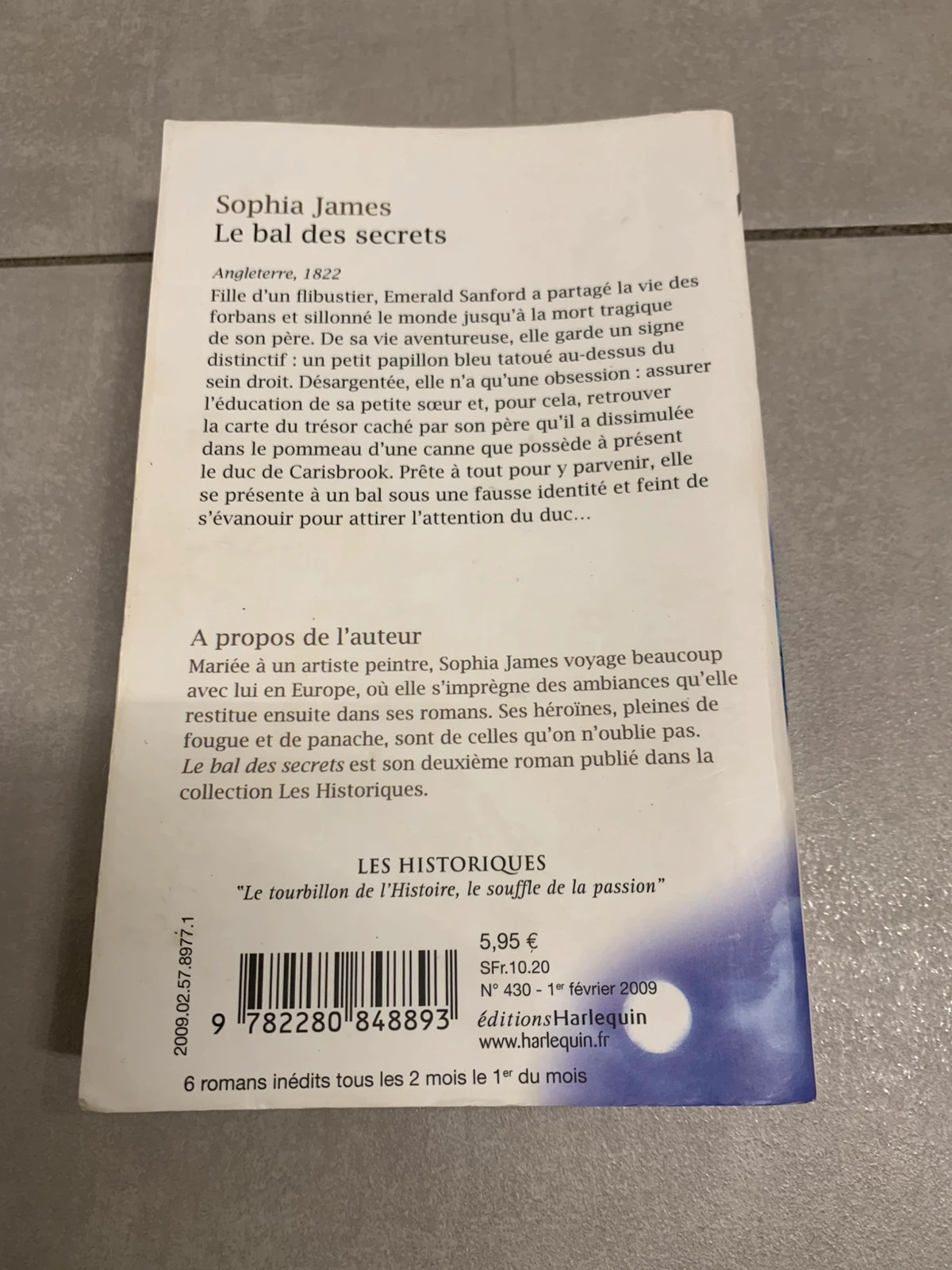 Livre Le bal des secrets – Sophia James – Harlequin Les Historiques n430 2