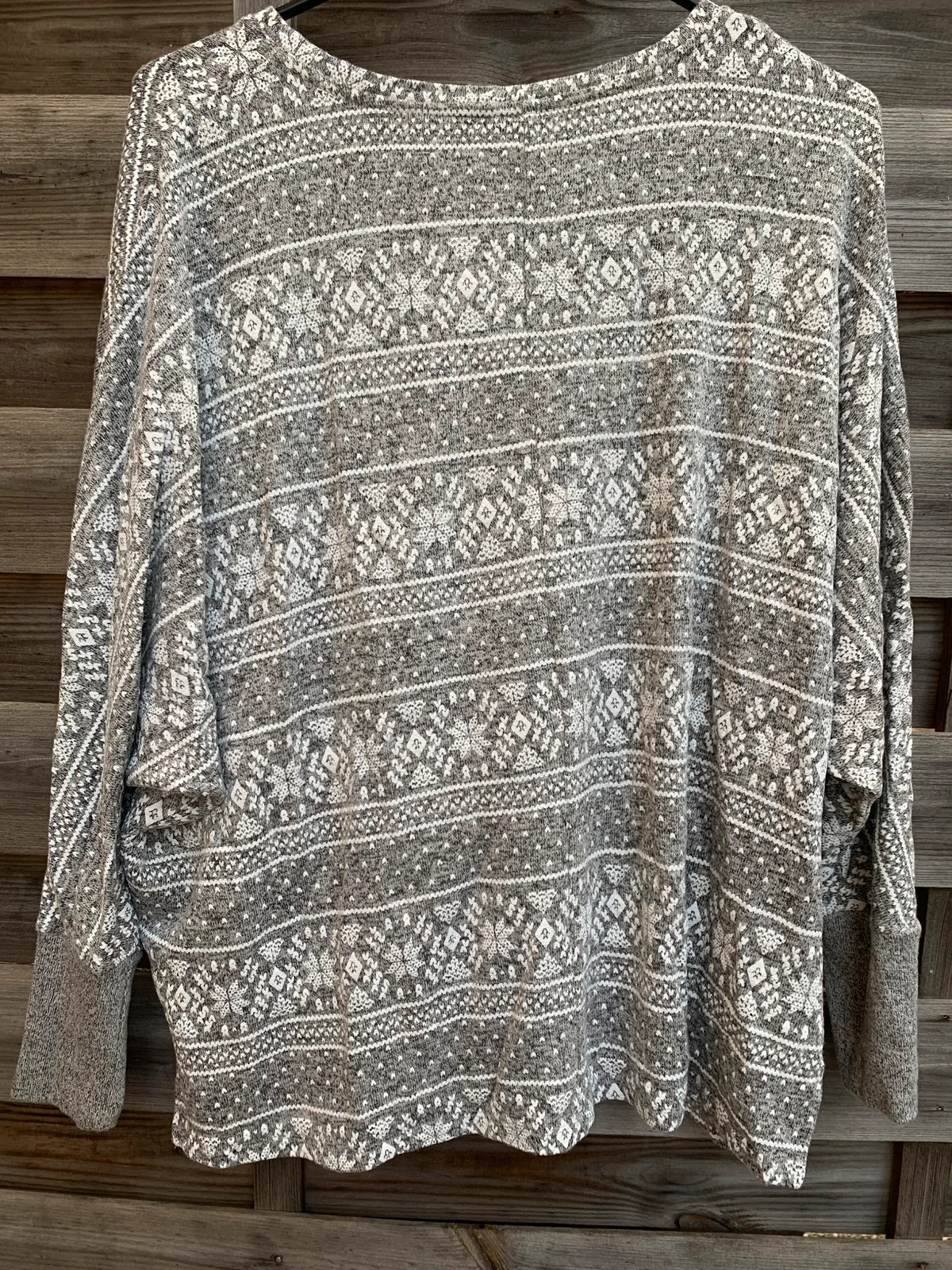 Pull Etam gris chiné à motif jacquard – taille M / 38 – Etam – taille M / 38 / 10 5