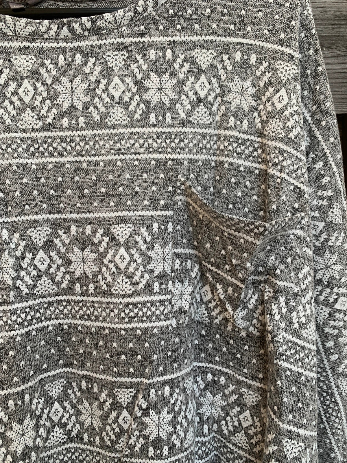 Pull Etam gris chiné à motif jacquard – taille M / 38 – Etam – taille M / 38 / 10 3