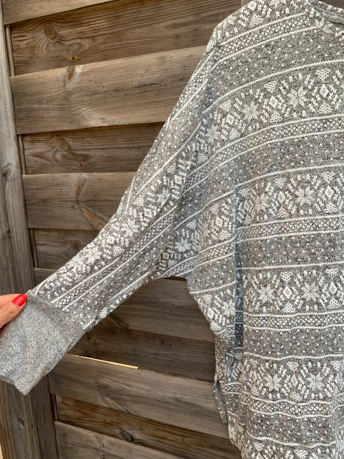 Pull Etam gris chiné à motif jacquard – taille M / 38 – Etam – taille M / 38 / 10 4