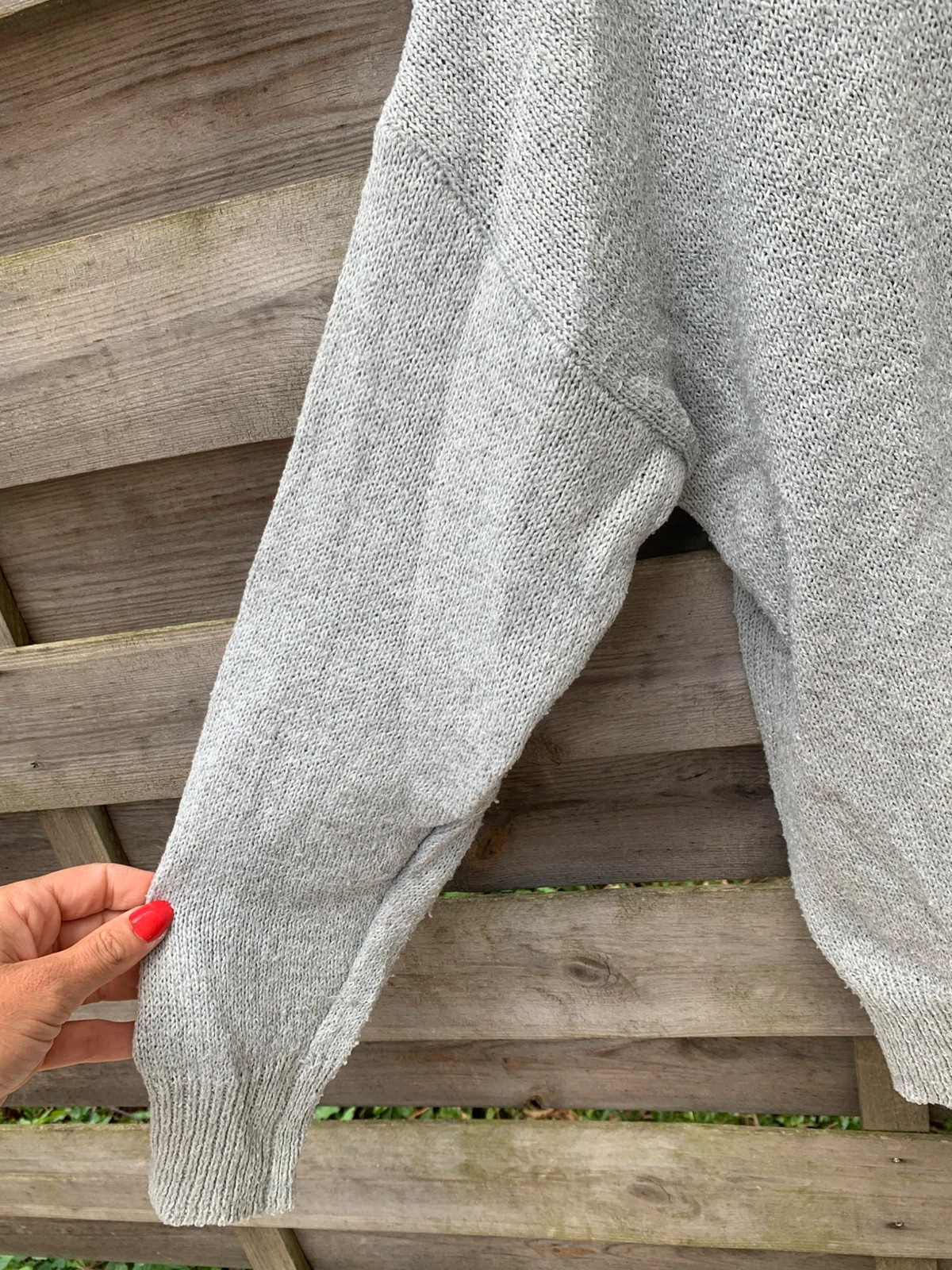 Pull gris clair en maille ajourée – taille S / 36 – Shein – taille S / 36 / 8 5