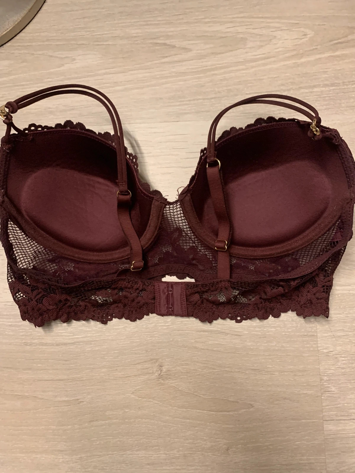 🩷 Soutien-gorge Undiz bordeaux en dentelle – 90D – Undiz – taille 90D 5