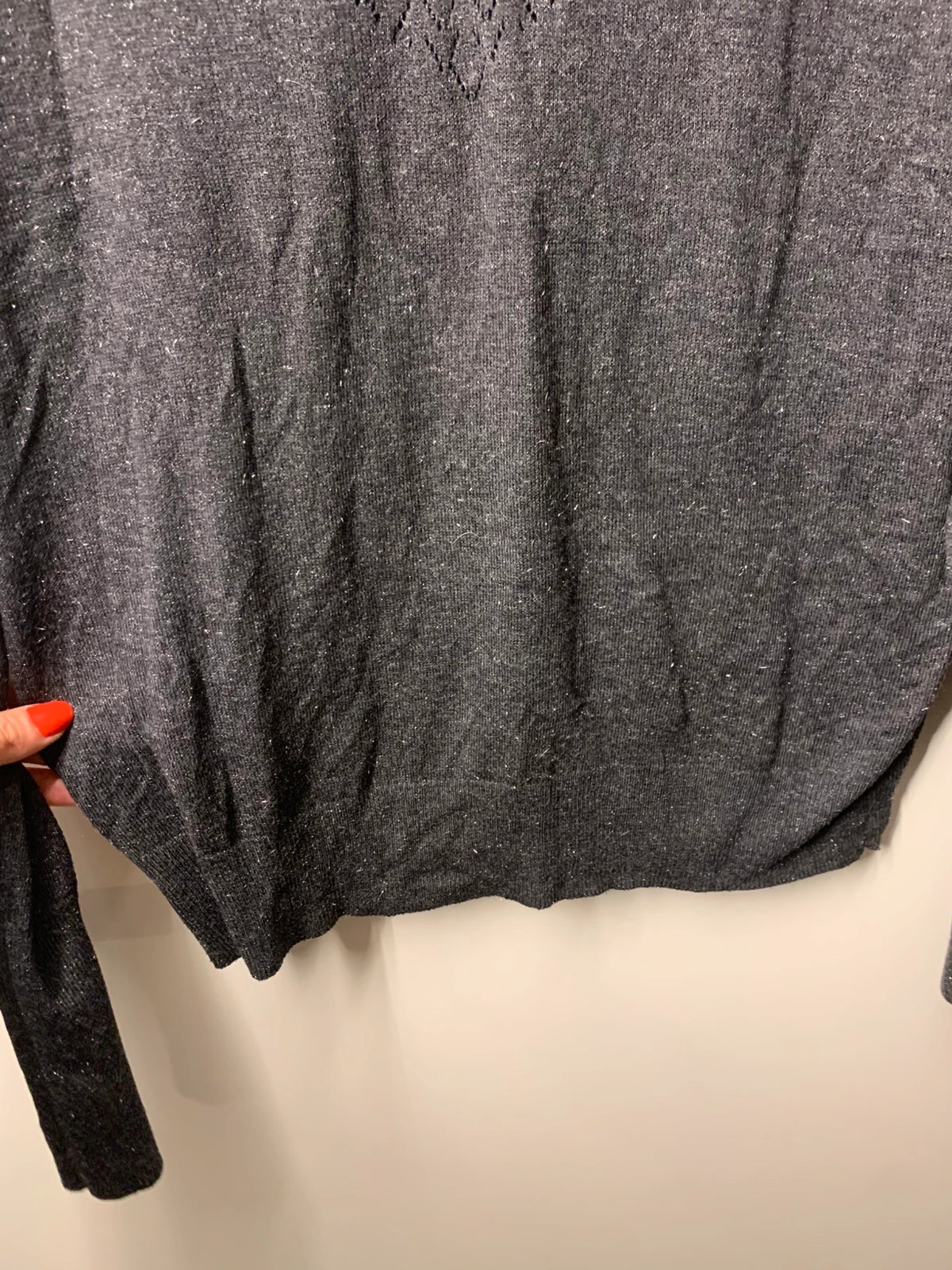 Pull Promod gris anthracite ajouré filaments argentés – taille S – Promod – taille S / 36 / 8 4