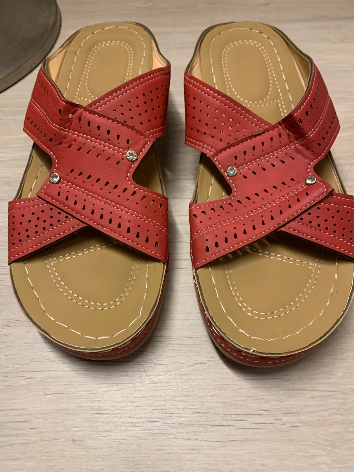 👡 Sandales rouges femme – pointure 41 – taille 41 2