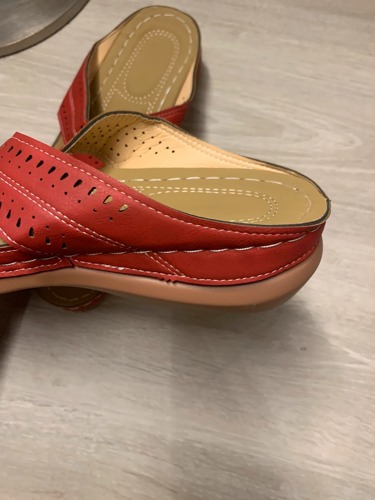 👡 Sandales rouges femme – pointure 41 – taille 41 4