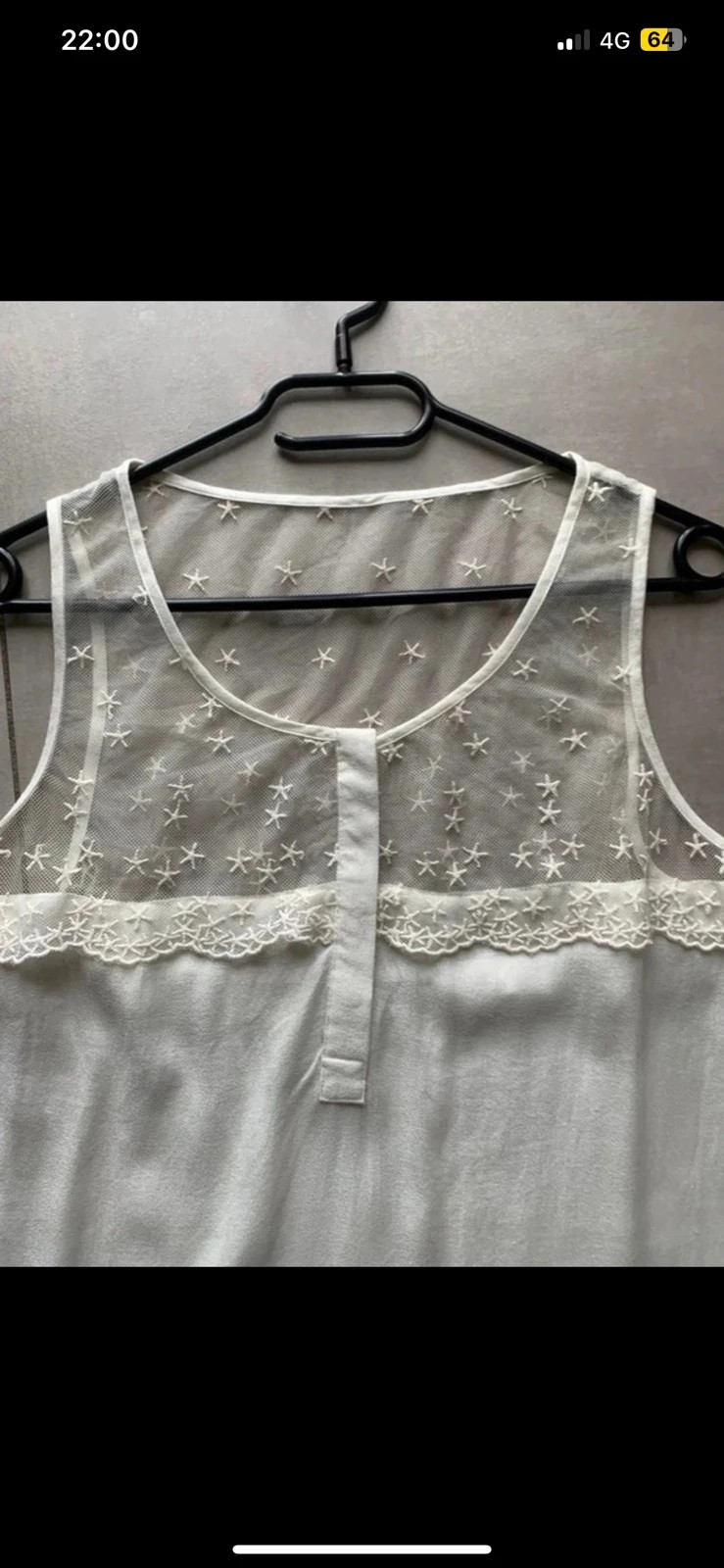 Top blanc Naf Naf taille 36 – dentelle & voile transparent – Naf Naf – taille S / 36 / 8 4