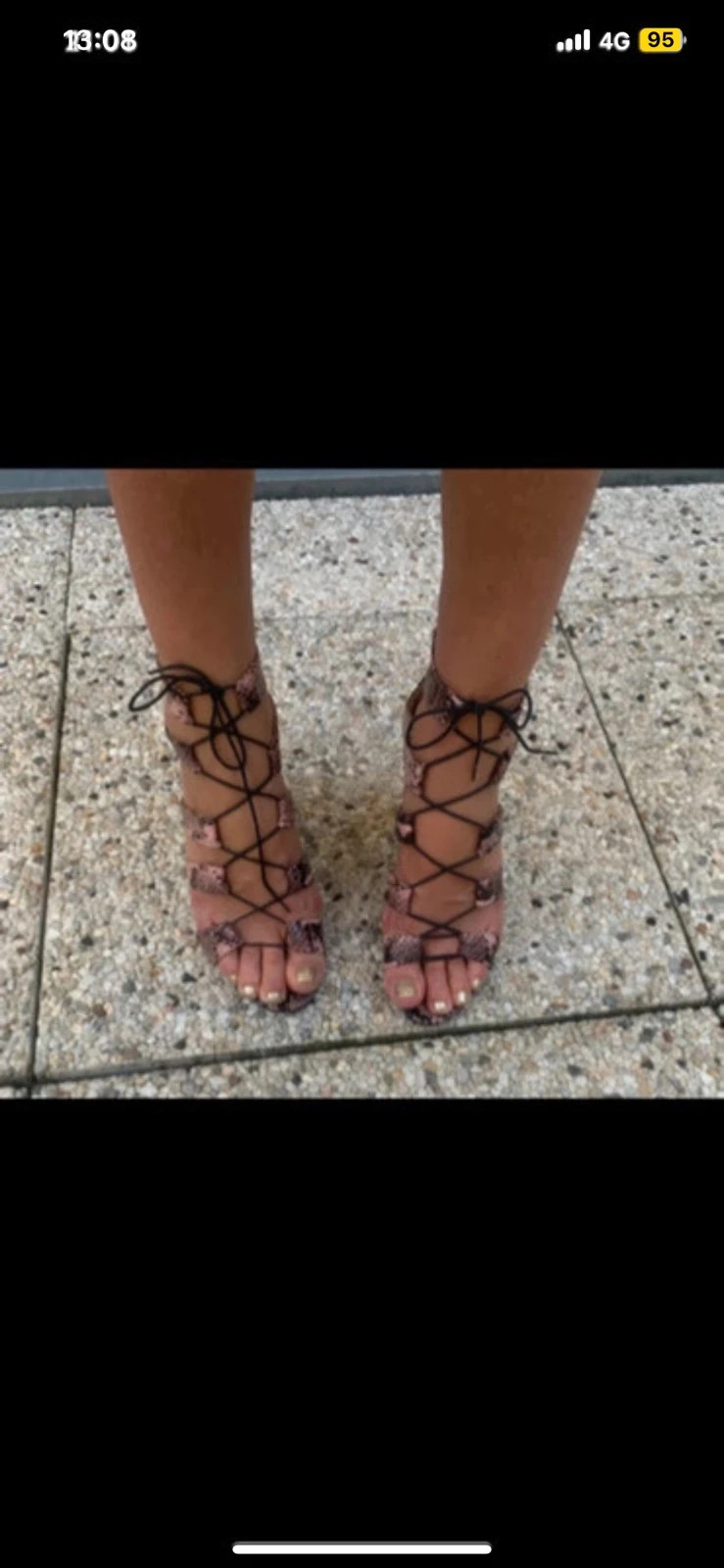 Sergio Todzi Sandales Femme Talons Hauts Python Rose Noir Pointure 39 soirée chic – Sergio Todzi – taille 39 2