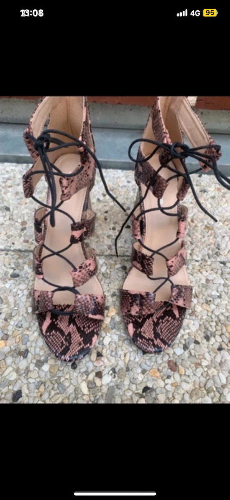 Sergio Todzi Sandales Femme Talons Hauts Python Rose Noir Pointure 39 soirée chic – Sergio Todzi – taille 39 4
