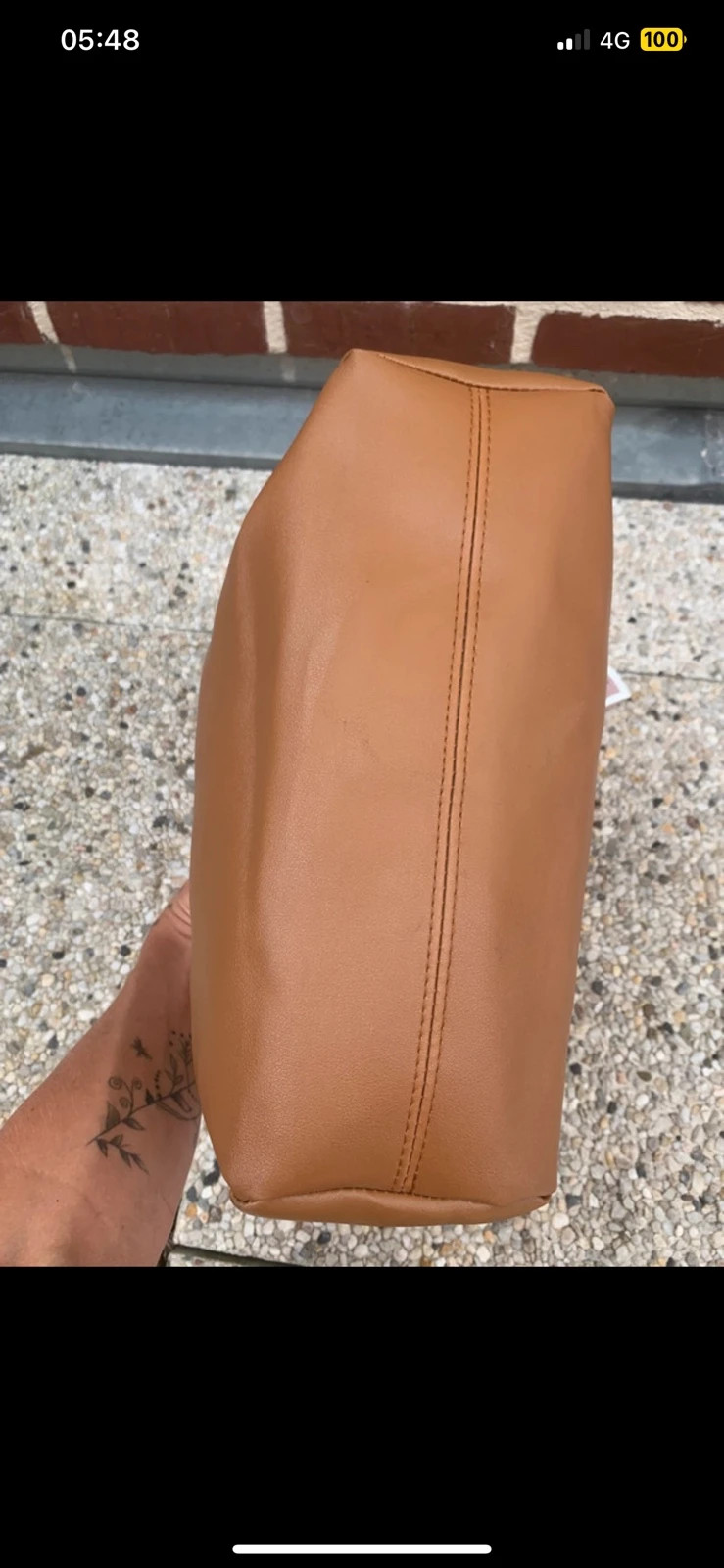 👜 Grand sac cabas camel avec anses tressées + foulard – Fashion 5