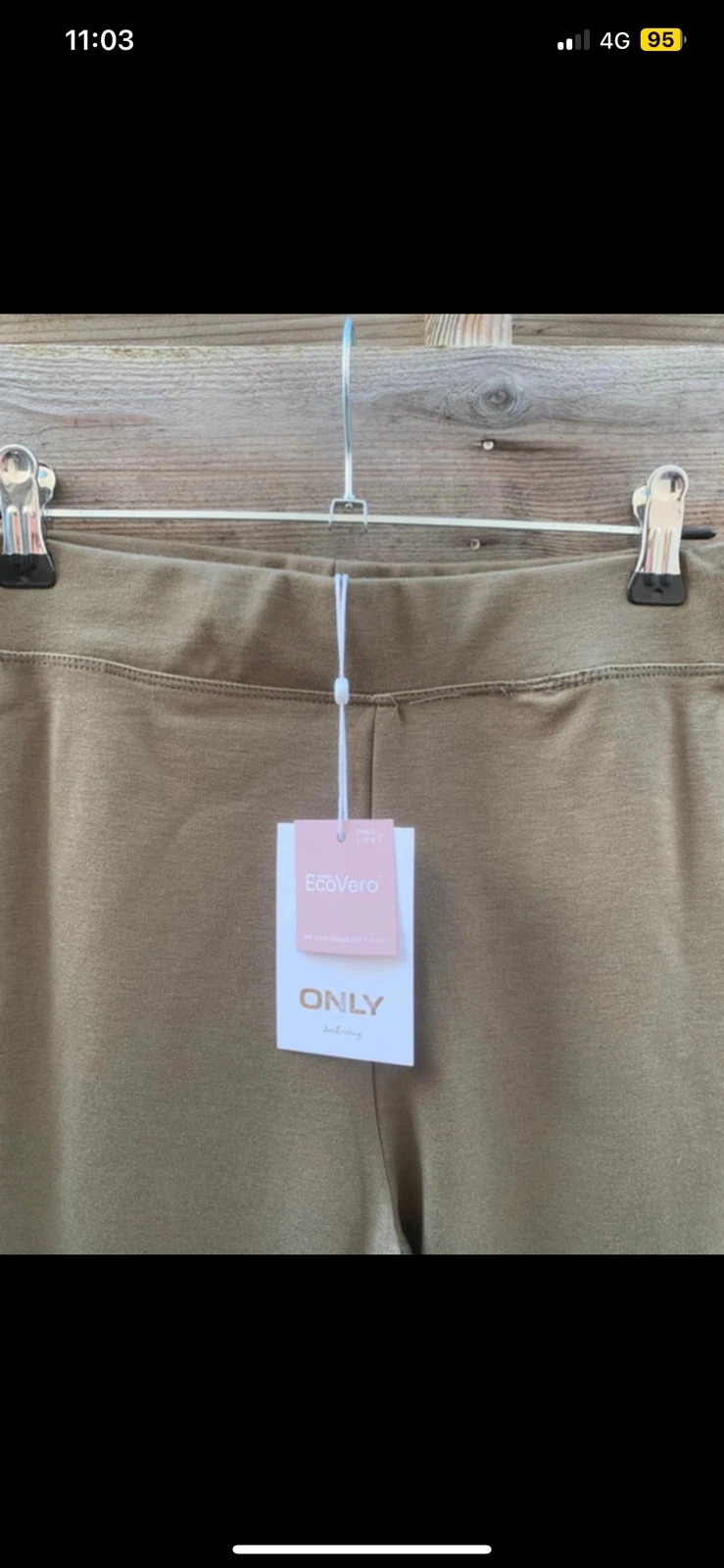 Pantalon flare ONLY neuf avec étiquette – kaki/taupe tendance TXS 34 – ONLY – taille XS / 34 / 6 2