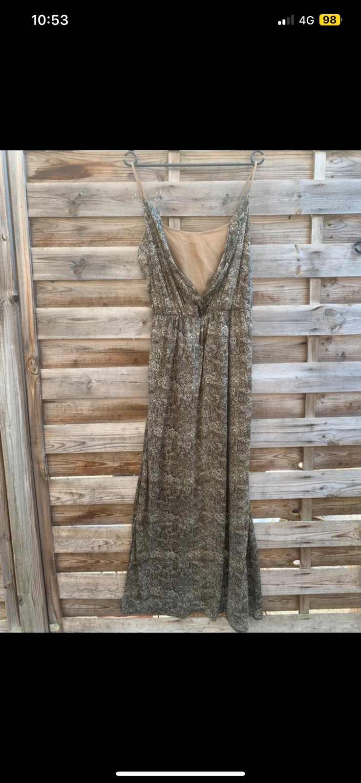 Robe longue fente Mango imprimé animalier léopard beige & noir – T.S – Mango – taille S / 36 / 8 2