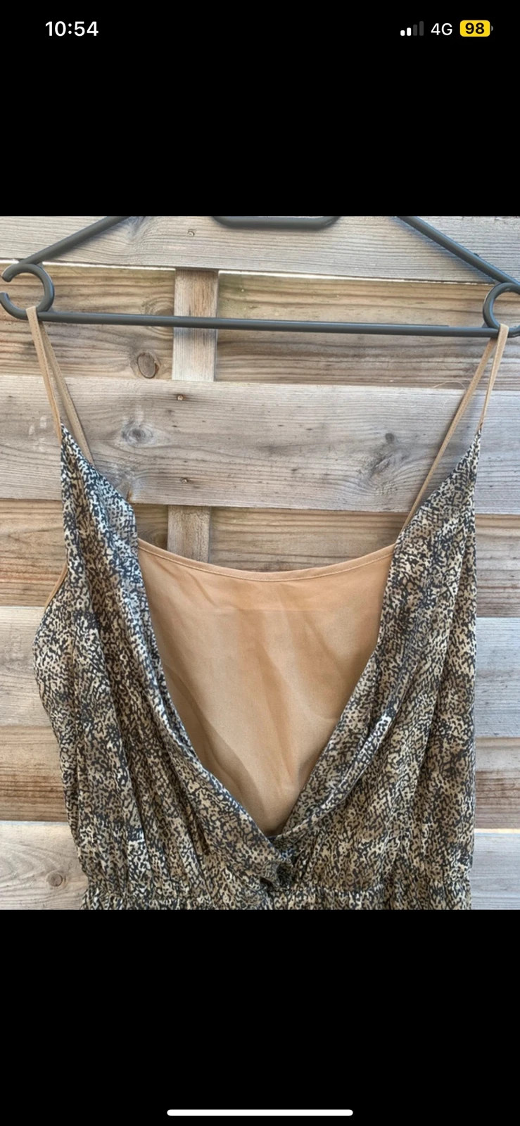 Robe longue fente Mango imprimé animalier léopard beige & noir – T.S – Mango – taille S / 36 / 8 3