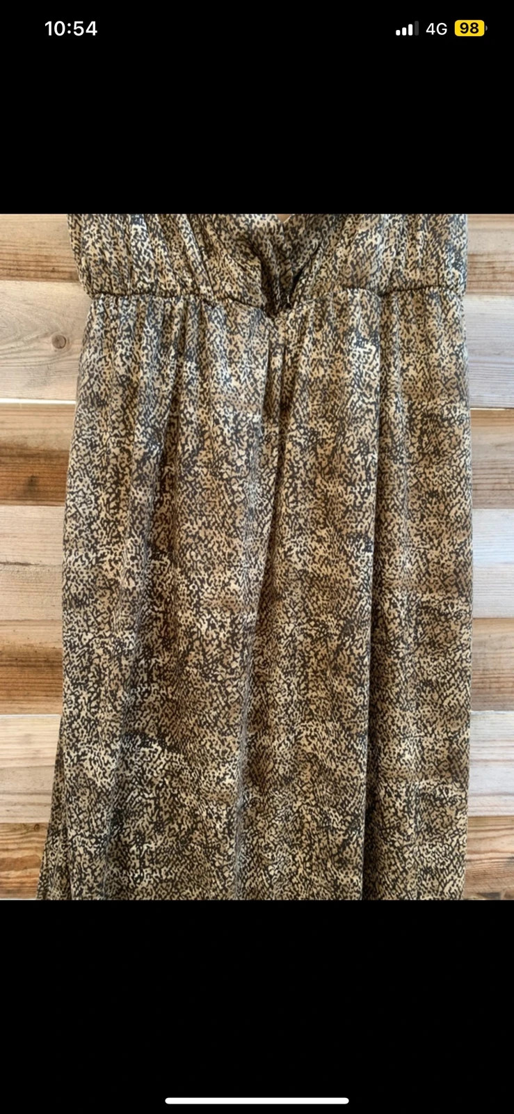 Robe longue fente Mango imprimé animalier léopard beige & noir – T.S – Mango – taille S / 36 / 8 4