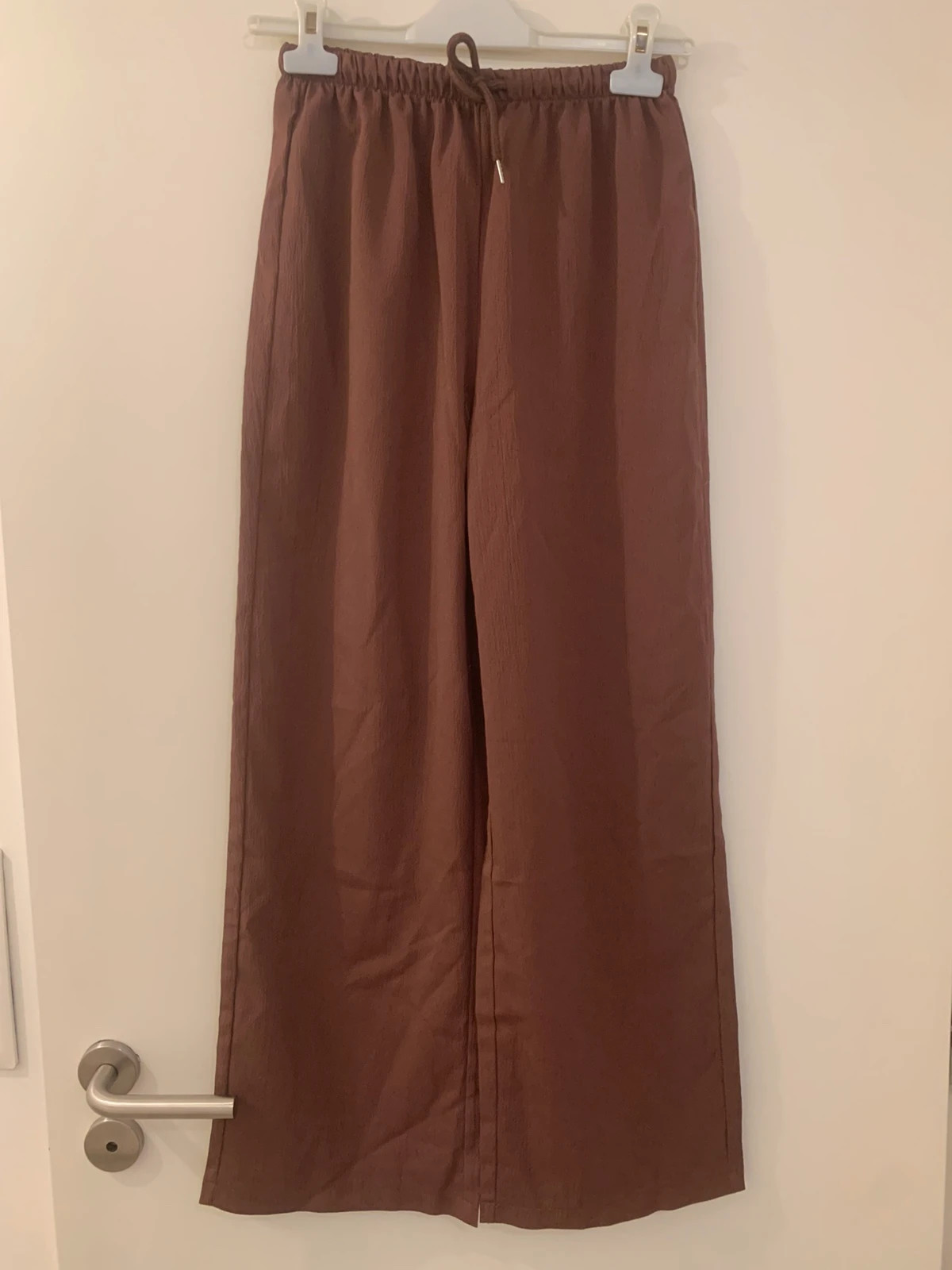 Pantalon fluide large marron chocolat – Petite XS – Shein – taille XS / 34 / 6 2