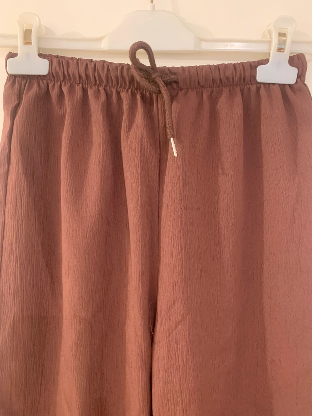 Pantalon fluide large marron chocolat – Petite XS – Shein – taille XS / 34 / 6 3