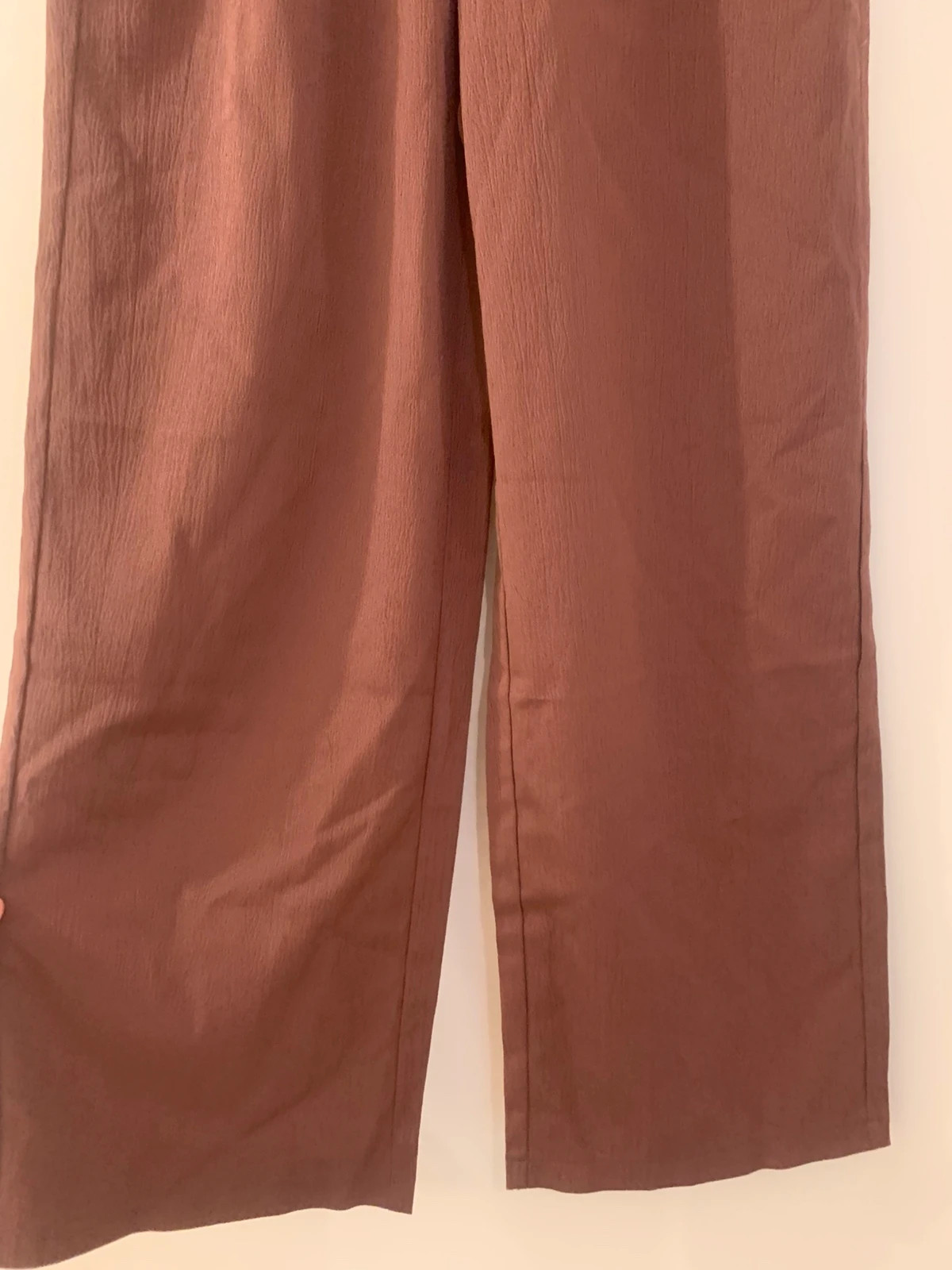 Pantalon fluide large marron chocolat – Petite XS – Shein – taille XS / 34 / 6 5