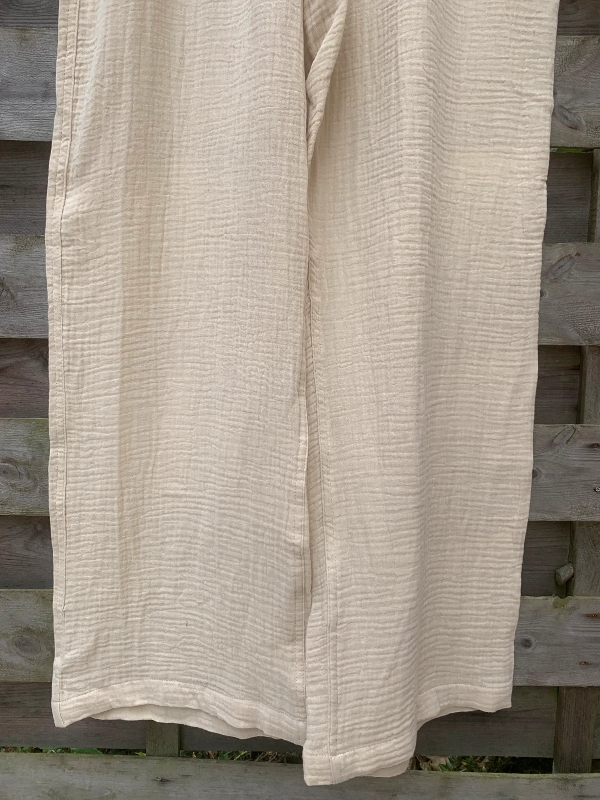 Pantalon femme beige écru fluide – taille S – 100% coton – neuf sans étiquette – taille S / 36 / 8 3