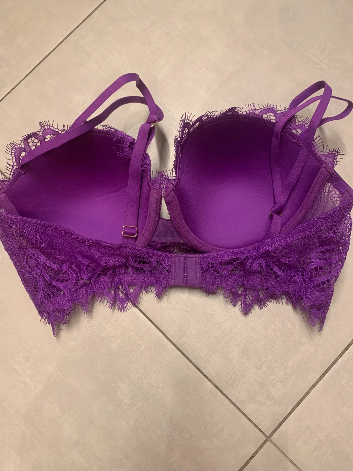 💜 Soutien-gorge Undiz violet prune en dentelle – 90D – Undiz – taille 90D 4