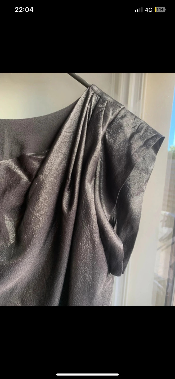 Robe de soirée chic classe Zapa T40 noir brillant asymétrique – ZAPA – taille L / 40 / 12 3