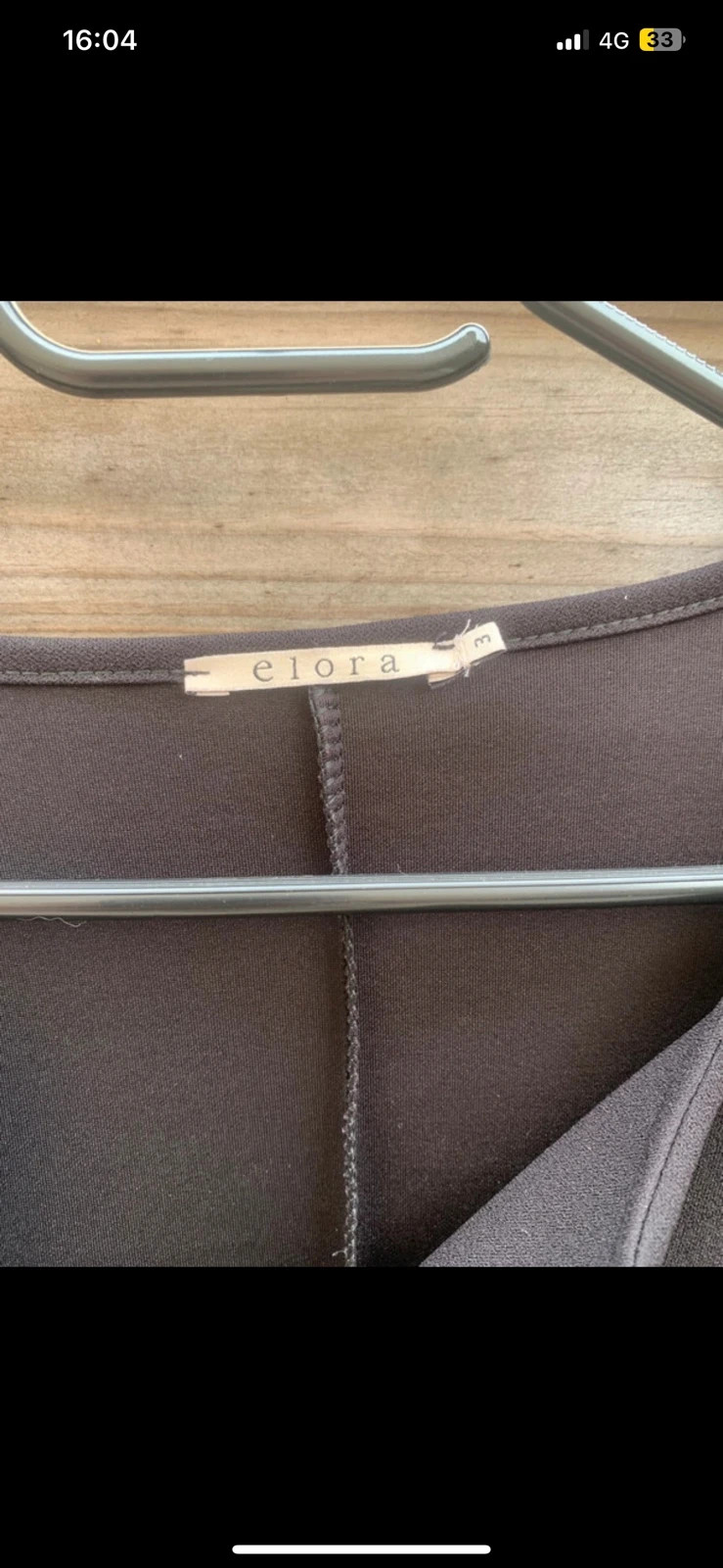Robe noire Elora manches 3/4 évasées col zippé chic élégante taille 42/44 – ELORA – taille XL / 42 / 14 2