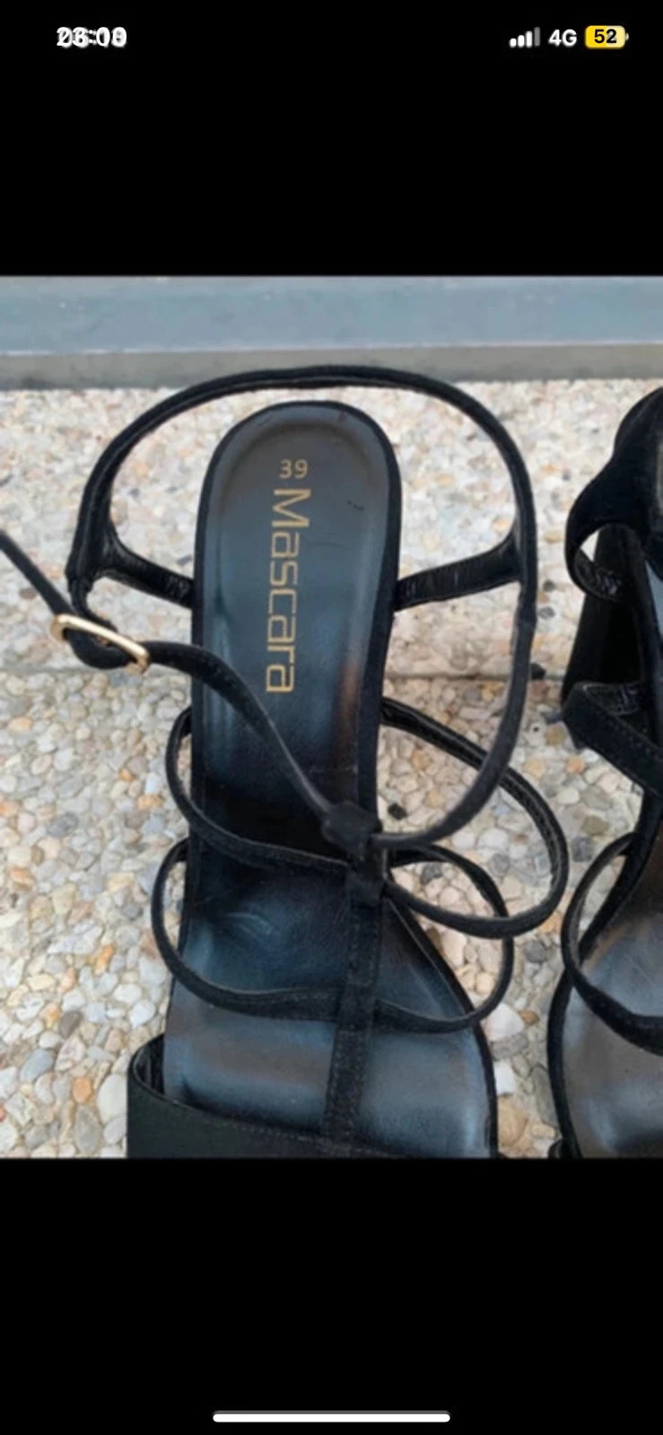Sandales à talons carrés noires T39 – Élégantes & très bon état – taille 39 5