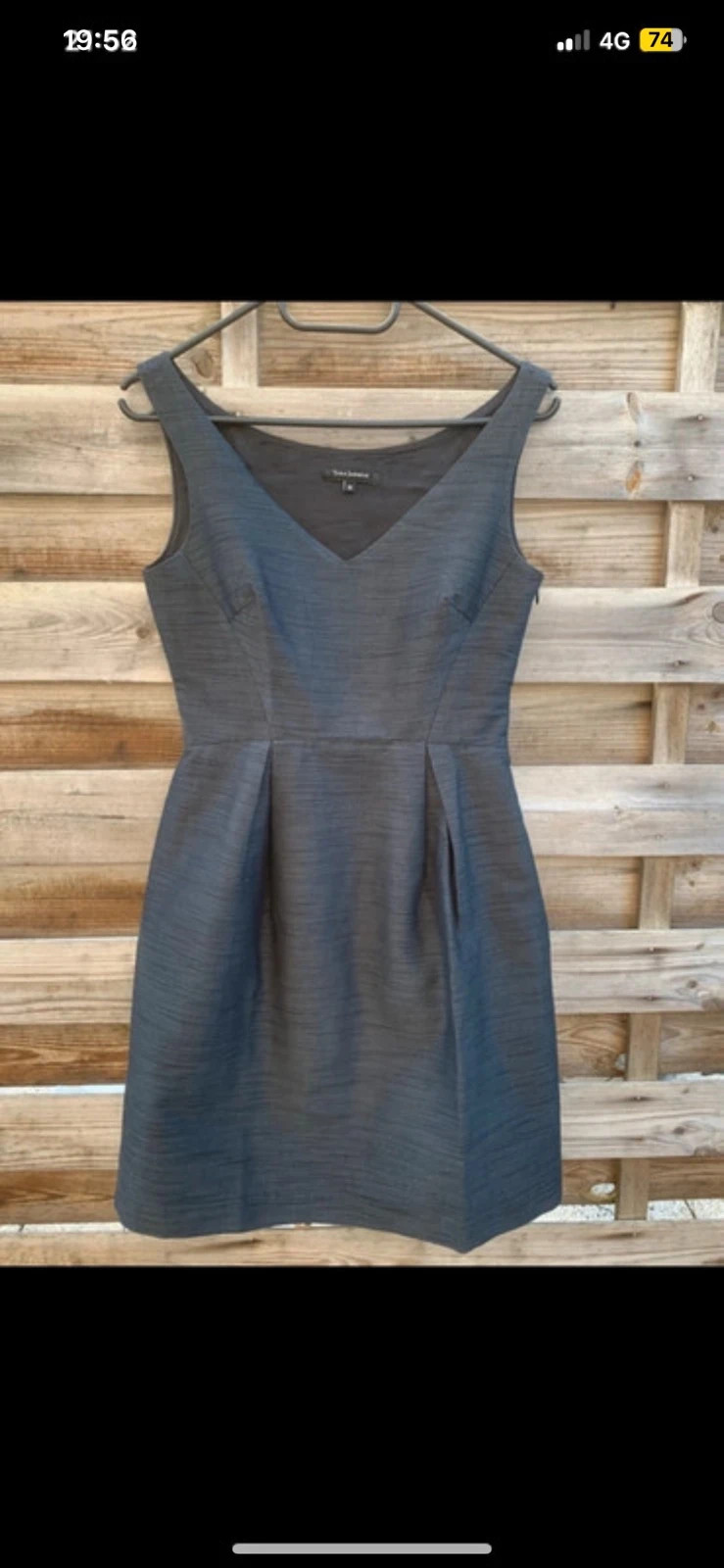 🌙 Magnifique robe Tara Jarmon chic soirée – T.36 – Gris anthracite Made in France 🇫🇷 – Tara Jarmon – taille S / 36 / 8 2