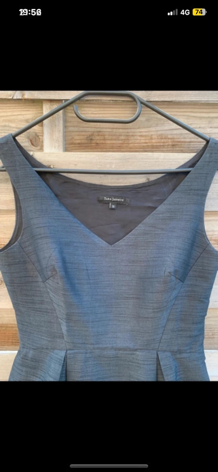 🌙 Magnifique robe Tara Jarmon chic soirée – T.36 – Gris anthracite Made in France 🇫🇷 – Tara Jarmon – taille S / 36 / 8 4