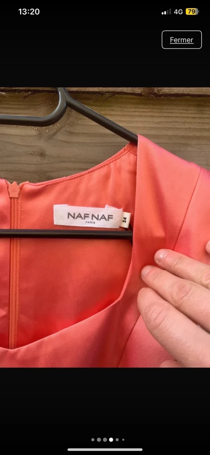 Robe satinée corail Naf Naf T34 – neuve avec étiquette 💖 – Naf Naf – taille XS / 34 / 6 4