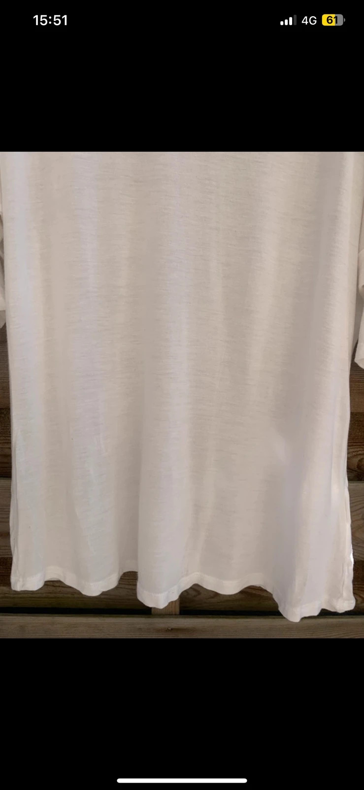 Top fluide blanc cassé MIM – détails anneaux argentés – taille M – Mim – taille S / 36 / 8 5