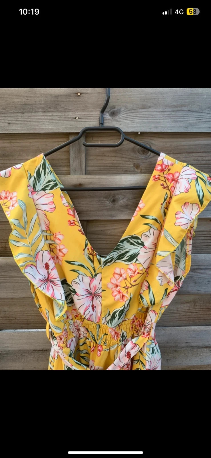 Robe fluide fleurie jaune New Collection – Taille 36 – taille S / 36 / 8 3