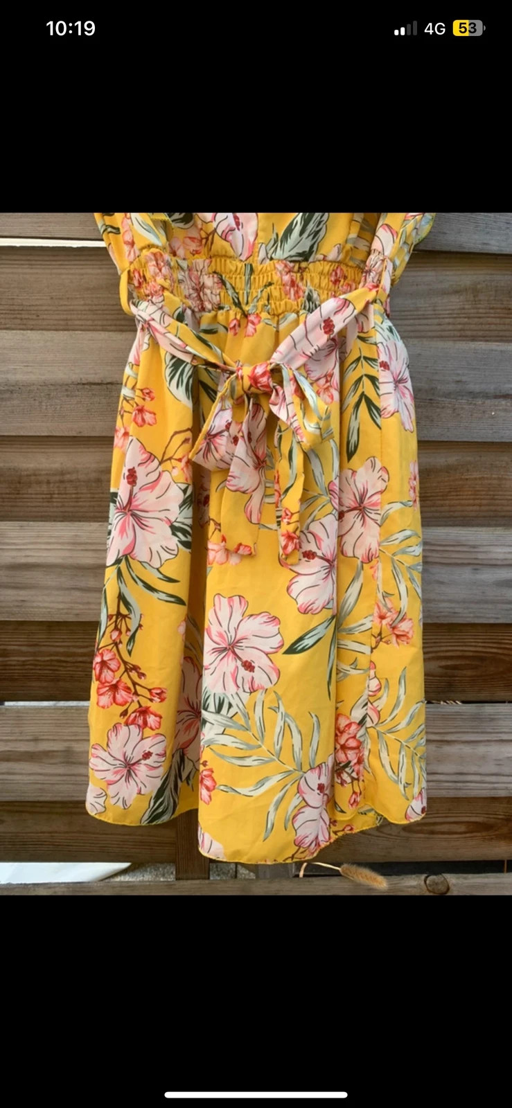 Robe fluide fleurie jaune New Collection – Taille 36 – taille S / 36 / 8 4